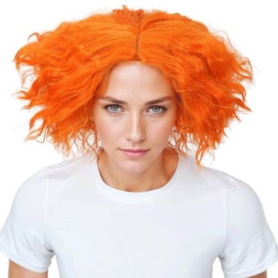 Linfairy Perruque courte orange pour femme Linfairy Perruque courte orange pour femme