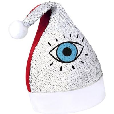 JZemdybill Chapeau de Noël à paillettes pour adultes, chapeau mauvais œil pour diverses fêtes de vacances JZemdybill Chapeau de Noël à paillettes pour adultes, chapeau mauvais œil pour diverses fêtes de vacances
