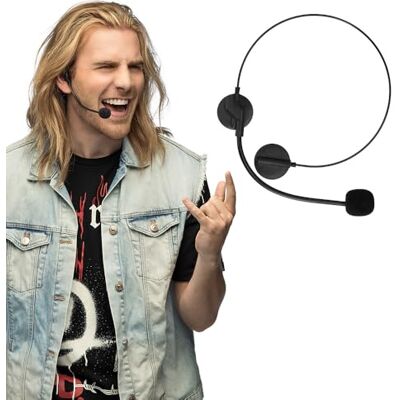 Boland 30885 Casque avec microphone, accessoire de costume sans fonction pour carnaval, fête à thème ou jeux de rôle, idéal pour les déguisements de carnaval Boland 30885 Casque avec microphone, accessoire de costume sans fonction pour carnaval, fête à thème ou jeux de rôle, idéal pour les déguisements de carnaval