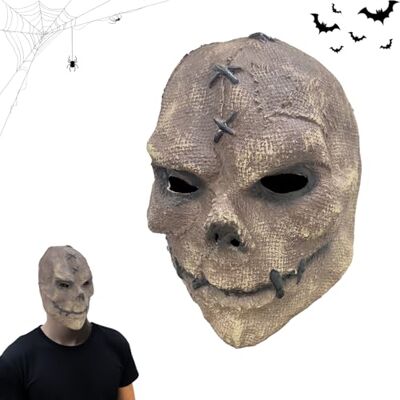 XILEPINGAN Masque de tête de mort d'horreur, masque de tête de mort d'Halloween, visage fantôme effrayant, accessoire de cosplay effrayant pour Halloween, accessoire de costume de fête XILEPINGAN Masque de tête de mort d'horreur, masque de tête de mort d'Halloween, visage fantôme effrayant, accessoire de cosplay effrayant pour Halloween, accessoire de costume de fête