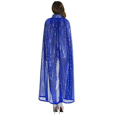 FakeFace Cape à capuche pour homme et femme Costume d'Halloween Longue paillettes Costume de cosplay Pour adultes et enfants Bleu FakeFace Cape à capuche pour homme et femme Costume d'Halloween Longue paillettes Costume de cosplay Pour adultes et enfants Bleu