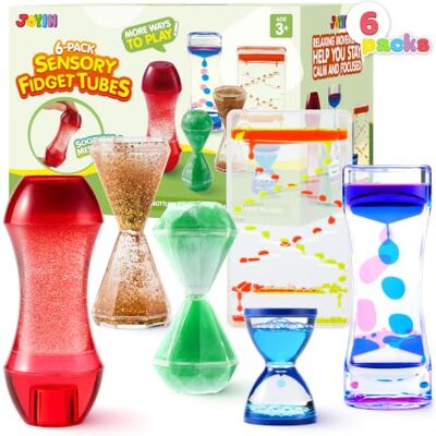 JOYIN 6 tubes sensoriels anti-stress pour enfants (y compris les autistes), bouteilles d'eau relaxantes, idéales pour les fêtes, les salles de classe (coin du calme) et le soulagement du stress JOYIN 6 tubes sensoriels anti-stress pour enfants (y compris les autistes), bouteilles d'eau relaxantes, idéales pour les fêtes, les salles de classe (coin du calme) et le soulagement du stress