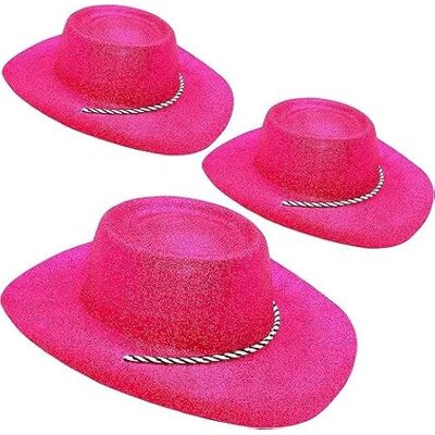 Toyland ® de 34 cm (13 po) Lot de 3 chapeaux de cowboy à paillettes roses Accessoires pour festivals, concerts, déguisements et enterrements de vie de jeune fille 10 couleurs disponibles Toyland ® de 34 cm (13 po) Lot de 3 chapeaux de cowboy à paillettes roses Accessoires pour festivals, concerts, déguisements et enterrements de vie de jeune fille 10 couleurs disponibles