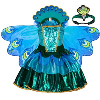 Spooktacular Creations Robe de Paon avec Ailes en Plumes et Bandeau pour le Costume d'Halloween des Filles et Costumes d'Animaux pour Enfants Spooktacular Creations Robe de Paon avec Ailes en Plumes et Bandeau pour le Costume d'Halloween des Filles et Costumes d'Animaux pour Enfants
