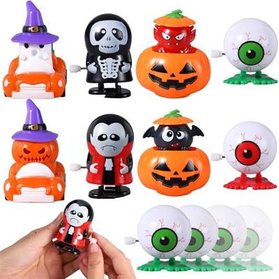 JOYIN Lot de 8 jouets à remonter pour Halloween, différents designs effrayants, parfaits comme cadeau de fête, cadeau mignon ou aigre JOYIN Lot de 8 jouets à remonter pour Halloween, différents designs effrayants, parfaits comme cadeau de fête, cadeau mignon ou aigre
