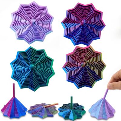JOYIN Lot de 4 jouets sensoriels 3D Étoile anti-stress imprimée 3D pour adultes Spirale à changement de couleur Forme d'étoile avec motif fractal Favorise la concentration et la réduction du JOYIN Lot de 4 jouets sensoriels 3D Étoile anti-stress imprimée 3D pour adultes Spirale à changement de couleur Forme d'étoile avec motif fractal Favorise la concentration et la réduction du