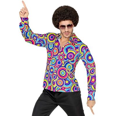 Style Groovy des 70s de Widmann - Bulles bleues - Chemise - XXXL Style Groovy des 70s de Widmann - Bulles bleues - Chemise - XXXL