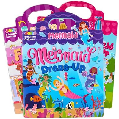 JOYIN Lot de 3 livres d'activités autocollants, déguisement princesse, 195 pièces, livres autocollants 3D réutilisables imperméables 3 ans+ (sirène, princesse) JOYIN Lot de 3 livres d'activités autocollants, déguisement princesse, 195 pièces, livres autocollants 3D réutilisables imperméables 3 ans+ (sirène, princesse)