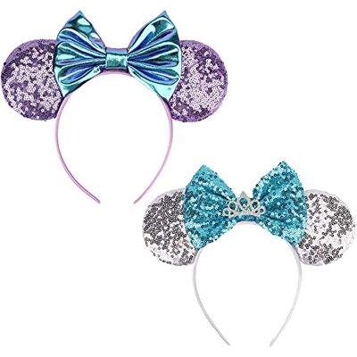 DRESHOW Oreilles de Souris Arc Bandeaux Paillettes Décoration de Fête Cosplay Costume pour Femmes DRESHOW Oreilles de Souris Arc Bandeaux Paillettes Décoration de Fête Cosplay Costume pour Femmes