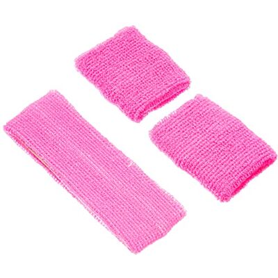 Boland Bandeaux, 1 bandeau et 2 bracelets, taille unique, sport, accessoire pour les années 80, survêtement, joueur de tennis, costume, fête à thème, carnaval Boland Bandeaux, 1 bandeau et 2 bracelets, taille unique, sport, accessoire pour les années 80, survêtement, joueur de tennis, costume, fête à thème, carnaval