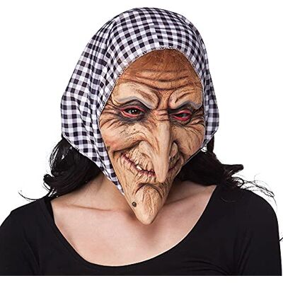 Boland Masque visage latex Sorcière avec capuche Boland Masque visage latex Sorcière avec capuche