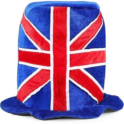 Toyland ® Chapeau haut Union Jack en velours de 30 cm Accessoires de costume britanniques Queens Platinum Jubilee Toyland ® Chapeau haut Union Jack en velours de 30 cm Accessoires de costume britanniques Queens Platinum Jubilee