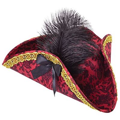 Bristol Novelty Chapeau de pirate rouge pour femme (1 pièce) – Couvre-chef authentique, parfait pour les fêtes, les reconstitutions, la journée mondiale du livre, les festivals, et plus encore Bristol Novelty Chapeau de pirate rouge pour femme (1 pièce) – Couvre-chef authentique, parfait pour les fêtes, les reconstitutions, la journée mondiale du livre, les festivals, et plus encore