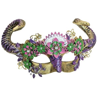 W WIDMANN MILANO Party Fashion Masque pour les yeux Bélier avec cornes, masque animal, bouc de mouton, accessoire de carnaval W WIDMANN MILANO Party Fashion Masque pour les yeux Bélier avec cornes, masque animal, bouc de mouton, accessoire de carnaval
