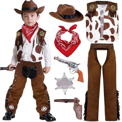 Spooktacular Creations Costume de cowboy de luxe pour enfants Robe de fête d'Halloween Jeu de rôle et cosplay Taille L (10-12 ans)) Spooktacular Creations Costume de cowboy de luxe pour enfants Robe de fête d'Halloween Jeu de rôle et cosplay Taille L (10-12 ans))