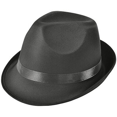 Bristol Novelty Fedora BH509 Chapeau pour déguisement de gangster Noir Bristol Novelty Fedora BH509 Chapeau pour déguisement de gangster Noir