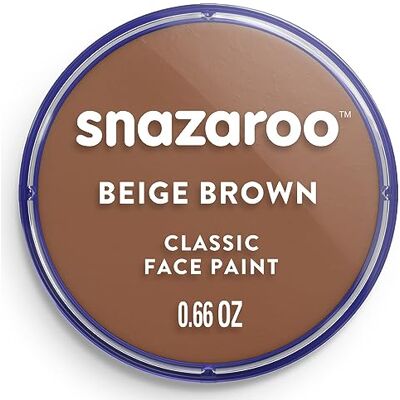 Snazaroo Peinture Pour Visage et le Corps, Maquillage Pour Visage et Déguisement, Pour Enfants et Adults,Fard 18 ML, Couleur Beige Brun Snazaroo Peinture Pour Visage et le Corps, Maquillage Pour Visage et Déguisement, Pour Enfants et Adults,Fard 18 ML, Couleur Beige Brun