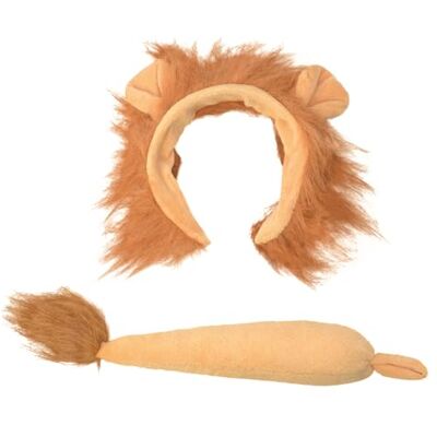 Bristol Novelty DS158 Ensemble d’accessoires pour costume de lion avec oreilles et queue, pour enfant, orange/marron, taille unique Halloween Bristol Novelty DS158 Ensemble d’accessoires pour costume de lion avec oreilles et queue, pour enfant, orange/marron, taille unique Halloween