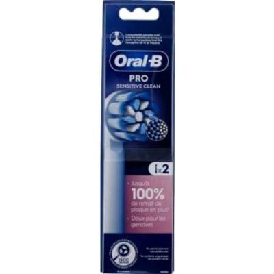 Oral-B Oral B Brossettes Pour Brosse À Dents Pro Sensitive Clean x2 Le paquet de 2 unités Oral-B Oral B Brossettes Pour Brosse À Dents Pro Sensitive Clean x2 Le paquet de 2 unités
