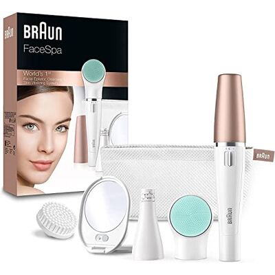 Braun FaceSpa 851V 3-En-1 Épilateur Visage Et Brosse Nettoyante Avec Pile Supplémentaire Braun FaceSpa 851V 3-En-1 Épilateur Visage Et Brosse Nettoyante Avec Pile Supplémentaire