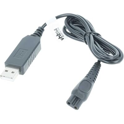 vhbw Câble USB de charge compatible avec Philips Rasierer HQ8440, HQ8445, HQ8460, HQ8505, HQ8825, HQ8830 rasoir Câble d'alimentation, 100 cm, noir vhbw Câble USB de charge compatible avec Philips Rasierer HQ8440, HQ8445, HQ8460, HQ8505, HQ8825, HQ8830 rasoir Câble d'alimentation, 100 cm, noir