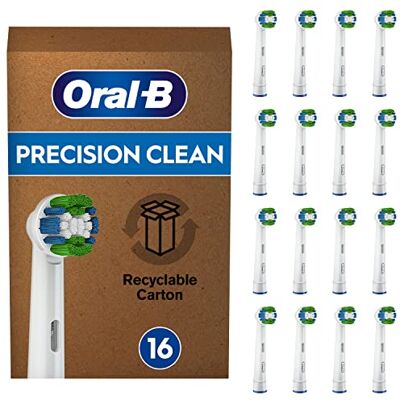 Oral-B Precision Clean Brossette Pour Brosse À Dents Électrique, Lot De 16, Convient À Une Boîte Aux Lettres Oral-B Precision Clean Brossette Pour Brosse À Dents Électrique, Lot De 16, Convient À Une Boîte Aux Lettres