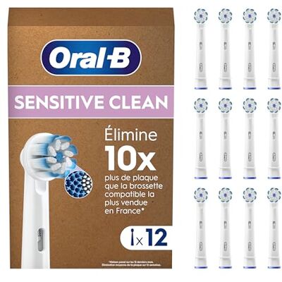 Oral-B Sensitive Clean Brossettes De Rechange (Pack De 12) Pour Brosse À Dents Électrique Avec Technologie Clean & Care Oral-B Sensitive Clean Brossettes De Rechange (Pack De 12) Pour Brosse À Dents Électrique Avec Technologie Clean & Care