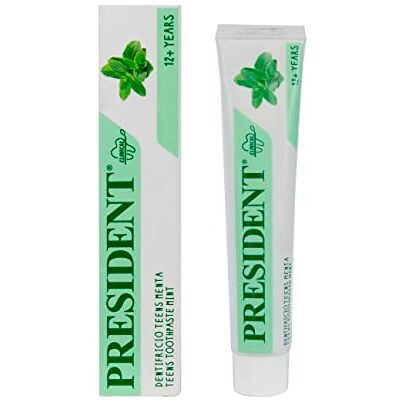 President DENTIFRICIO Teens 12+ Goût Menthe Protège contre les caries, rend les dents plus fortes et aide à protéger et maintenir les gencives saines. Sans parabens, SLS, allergènes et PEG RDA 50-50 ml President DENTIFRICIO Teens 12+ Goût Menthe Protège contre les caries, rend les dents plus fortes et aide à protéger et maintenir les gencives saines. Sans parabens, SLS, allergènes et PEG RDA 50-50 ml