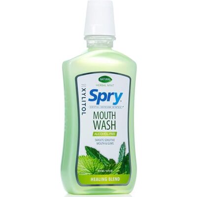 Spry Bain de Bouche Naturel au Xylitol Sans Fluor avec Soutien de l’Émail – Sans Alcool, Doux, Non-OGM, Saveur Menthe aux Plantes 16 fl oz (Pack of 2) Spry Bain de Bouche Naturel au Xylitol Sans Fluor avec Soutien de l’Émail – Sans Alcool, Doux, Non-OGM, Saveur Menthe aux Plantes 16 fl oz (Pack of 2)