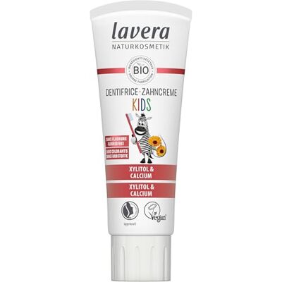 lavera Dentifrice Kids SANS FLUORURE sans colorants protège les dents de lait doux et fruité calendula bio & calcium végétalien 75 ml lavera Dentifrice Kids SANS FLUORURE sans colorants protège les dents de lait doux et fruité calendula bio & calcium végétalien 75 ml