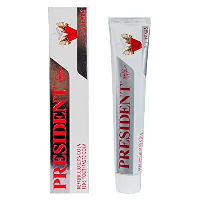 President DENTIFRICE KIDS POUR ENFANTS 3-6 ANS Goût Cola. Prévient la formation de caries, protège les gencives et l'émail des dents. Sans parabens, SLS, allergènes et PEG RDA 30-50 ml President DENTIFRICE KIDS POUR ENFANTS 3-6 ANS Goût Cola. Prévient la formation de caries, protège les gencives et l'émail des dents. Sans parabens, SLS, allergènes et PEG RDA 30-50 ml