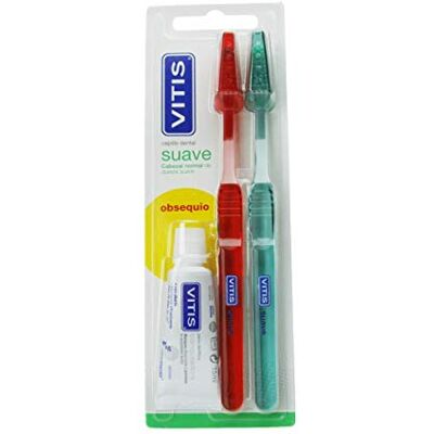 Vitis Brosse à dents adulte douce Duplo 300 g Vitis Brosse à dents adulte douce Duplo 300 g