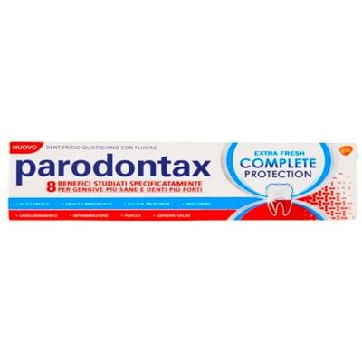 Parodontax Complete Protection Extra Fresh Dentifrice au fluor Aide à arrêter et à prévenir les saignements des gencives Lot de 3 x 75 ml Parodontax Complete Protection Extra Fresh Dentifrice au fluor Aide à arrêter et à prévenir les saignements des gencives Lot de 3 x 75 ml