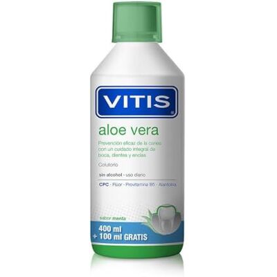Rinçage buccal à la menthe et aloe vera Vitis - Soin bucco-dentaire Rinçage buccal à la menthe et aloe vera Vitis - Soin bucco-dentaire
