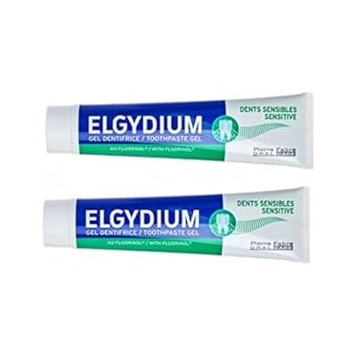 Elgydium Gel dentifrice dents sensibles fluorinol 2 x 75 ml Elgydium Gel dentifrice dents sensibles fluorinol 2 x 75 ml