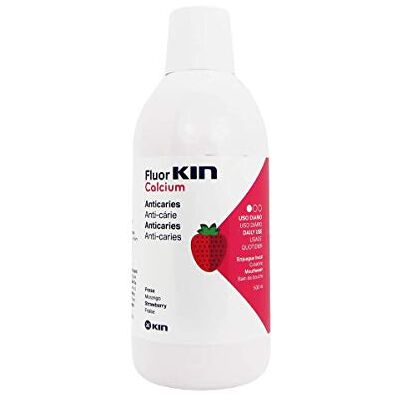 KIN Fluor Bain de Bouche 500ml ~ Parfum Fraise, Enfants, Calcium, Fluor KIN Fluor Bain de Bouche 500ml ~ Parfum Fraise, Enfants, Calcium, Fluor