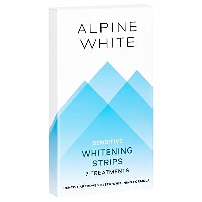 Alpine Whitening Strips Sensitive Pour des dents visiblement plus blanches en seulement 3 jours Blanchiment professionnel des dents sensibles 7 utilisations (14 bandes blanchissantes) Alpine Whitening Strips Sensitive Pour des dents visiblement plus blanches en seulement 3 jours Blanchiment professionnel des dents sensibles 7 utilisations (14 bandes blanchissantes)