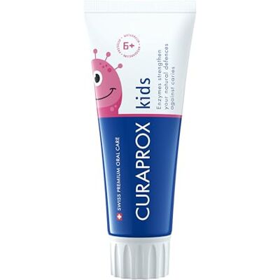 Curaprox Kids Dentifrice, Pastèque 1450, Fabriqué En Suisse Pour Enfants De Plus De 6 Ans, Renforce L'Émail Et Les Gencives, 60 ml Curaprox Kids Dentifrice, Pastèque 1450, Fabriqué En Suisse Pour Enfants De Plus De 6 Ans, Renforce L'Émail Et Les Gencives, 60 ml