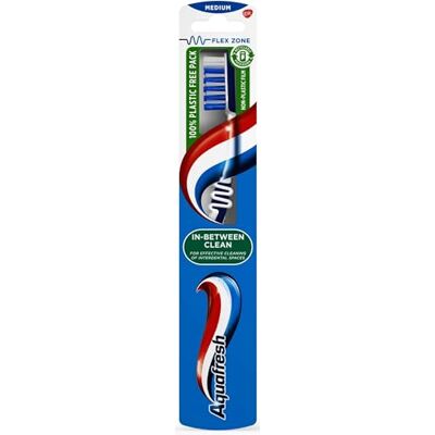 Aquafresh , Lot de 6 brosses à dents Flex Zone In Between Clean Medium Aquafresh , Lot de 6 brosses à dents Flex Zone In Between Clean Medium