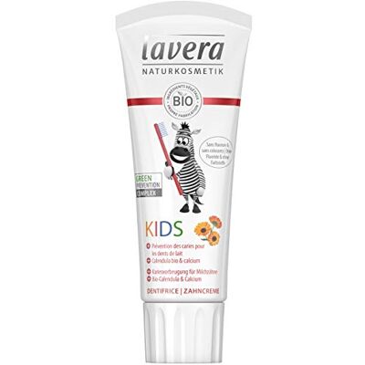lavera Dentifrice Kids sans Fluor/Sans Colorants Vegan Cosmétiques naturels Ingrédients végétaux bio 100% naturel 75ml lavera Dentifrice Kids sans Fluor/Sans Colorants Vegan Cosmétiques naturels Ingrédients végétaux bio 100% naturel 75ml