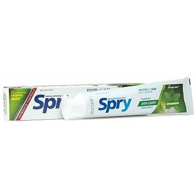 Spry Dentifrice Naturel au Xylitol avec Fluor 5 oz – Doux pour les Dents Sensibles, Rafraîchit l’Haleine, Hydrate la Bouche, Saveur Menthe Verte (Spearmint) (Pack of 1) Spry Dentifrice Naturel au Xylitol avec Fluor 5 oz – Doux pour les Dents Sensibles, Rafraîchit l’Haleine, Hydrate la Bouche, Saveur Menthe Verte (Spearmint) (Pack of 1)