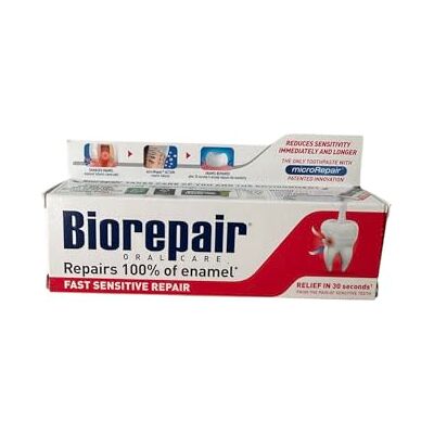 Biorepair 3pcs rapide sensible dentifrice 75ml (pack de trois) protection & RÉPARATION de acide érosion et plaque sans danger pour totalité famille Biorepair 3pcs rapide sensible dentifrice 75ml (pack de trois) protection & RÉPARATION de acide érosion et plaque sans danger pour totalité famille