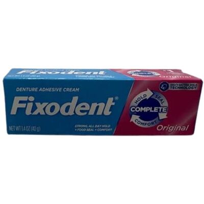 Fixodent PG Complete Original Lot de 2 crèmes adhésives pour prothèses dentaires 40 ml Fixodent PG Complete Original Lot de 2 crèmes adhésives pour prothèses dentaires 40 ml