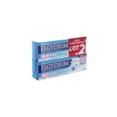 Elgydium Gel Dentifrice Junior Protection Caries 7/12 Ans Arôme Bubble Lot de 2 x 50 ml Elgydium Gel Dentifrice Junior Protection Caries 7/12 Ans Arôme Bubble Lot de 2 x 50 ml
