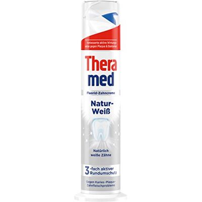 Theramed Lot de 5 distributeurs de dentifrice blanc naturel (5 x 100 ml) Theramed Lot de 5 distributeurs de dentifrice blanc naturel (5 x 100 ml)