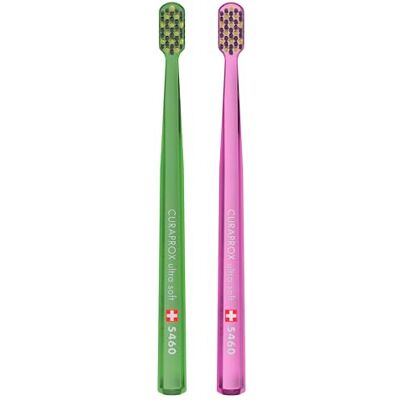 Curaprox CS 5460 Duo Édition Été 2025, Rose Transparent/Vert Soin Des Gencives Et De L'Émail, Lot De 2, Fabriqué En Suisse Curaprox CS 5460 Duo Édition Été 2025, Rose Transparent/Vert Soin Des Gencives Et De L'Émail, Lot De 2, Fabriqué En Suisse