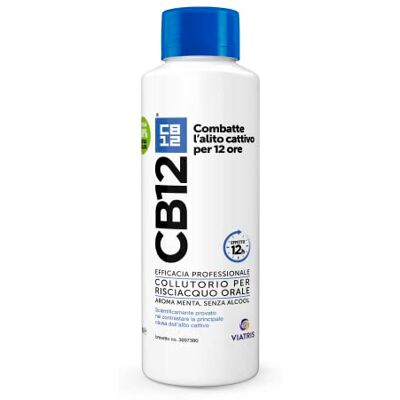 CB12 Rince-bouche quotidien sans alcool pour haleine agréable jusqu'à 12 heures avec fluorure 500 ml CB12 Rince-bouche quotidien sans alcool pour haleine agréable jusqu'à 12 heures avec fluorure 500 ml