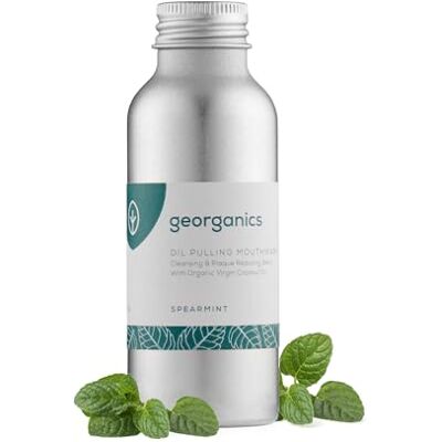 Georganics Huile blanchissante bio Oil pulling – Mélange qui nettoie et réduit la plaque dentaire avec huile de coco vierge et bio – Végétalien, sans SLS, test sur les animaux et fluor – Menthe verte Georganics Huile blanchissante bio Oil pulling – Mélange qui nettoie et réduit la plaque dentaire avec huile de coco vierge et bio – Végétalien, sans SLS, test sur les animaux et fluor – Menthe verte