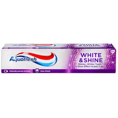 Aquafresh White & Shine Lot de 3 tubes de dentifrice 100 ml Aquafresh White & Shine Lot de 3 tubes de dentifrice 100 ml