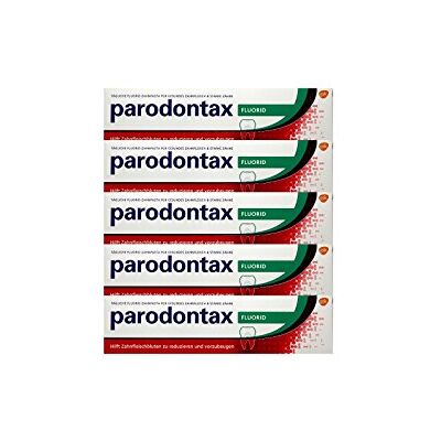 Parodontax Lot de 5 dentifrices Fluoride pour réduire le sang des gencives 75 ml Parodontax Lot de 5 dentifrices Fluoride pour réduire le sang des gencives 75 ml